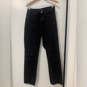 Denim Forum Joni High Rise Black Ripped